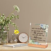 Thank You Gift for Coworker, May You Be Proud of the Work Do Farewell Resigning Employee Appreciation Gift for Colleague Anniversary Acrylic Sign(Bright Style) - Image 2