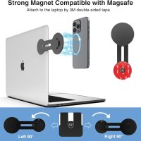 Magnetic Phone Holder for Laptop for MagSafe for iPhone 17/16/15/14/13/12 & All Phones Adjustable Phone Side Mount for Computer Monitor Display for Tesla, Desktop Cell Phone Bracket - Image 2