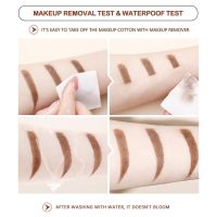 3 Pcs Waterproof Eyebrow Pencil Dark Brown, Premium Eye Brow Pencil Brn with Spoolie Brush, Longwearing for Perfect Brows, Professional, Precision, Defines, Universal Benefit Eyebrow Pencil, O'CHEAL - Image 6