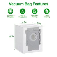 3 Pack Vacuum Bags Compatible with iRobot Roomba i3+, i4+, i5+, i6+, i7+, i8+, j5+, j6+, j7+, j8+, j9+, s9+, Replacement Dirt Disposal Bags for Roomba Clean Base Models, Leak-Proof Design - Image 2
