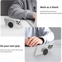 Expandable and Collapsible Phone Grip Stand Holder, Compatible with Kindle, Smartphone Tablet Cell Phone Accessory, Transparent Pink - Image 6