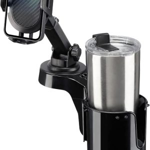JOYTUTUS Cup Holder Phone Mount for Car, Car Cellphone Large Adapter Long Arm with 360 Degree Rotation, Compatible iPhone, Samsung & All Smartphones