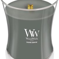 WoodWick Medium Hourglass Candle Evening Bonfire Scented with Premium Soy Blend Wax Pluswick Innovation Wood Wick Fall Decor Fragrance - Image 3