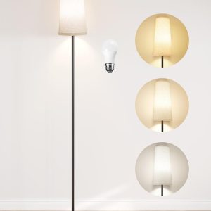 SUNMORY Floor Lamps for Living Room/Bedroom/Office, Standing Lamp with 9W LED Bulb, 3 Color Temperature 61'' Tall Lamp, Suitable for Modern/Boho/Farmhouse and Other Home Decor Styles