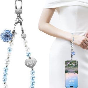 memumi Universal Phone Wrist Strap, Hand wristlet Strap for Women Anti-Theft Secure Lanyard for Smartphones Dried Flowers