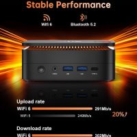 KAMRUI Hyper H1 Mini Gaming PC, AMD Ryzen 7 6800H, 32GB DDR5 4800MHz 1TB M.2 NVMe PCIe3.0x4 SSD Mini PC(8C/16T,up to 4.7GHz), 16MB L3 Smart Cache, Triple 4K Display/WiFi6/BT5.2/Mini Desktop Computers - Image 9