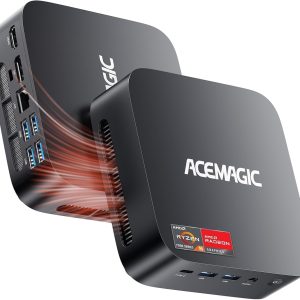 ACEMAGICIAN Kron Mini K1 Mini PC Gaming, AMD Ryzen 5 7430U (equiv to 5850U, 6C/12T, Up to 4.3Ghz), 16GB DDR4 512GB SSD Mini PC Computers Micro Desktop PC 4K Triple Display WiFi6 BT5.2
