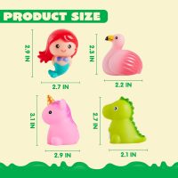 JOYIN 12 PCS Light Up Bath Toys, Toddler Flashing Colourful LED Bathtub Mermaid Toy, Baby Bathtime Floating Rubber Shower Gifts for Infant Kids Boy Girl Valentines Easter Gifts Swimming Pool Party - Image 6