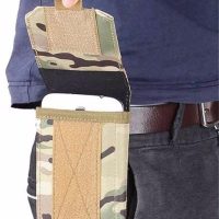 Tactical MOLLE Smartphone Holster, Universal Army Mobile Phone Belt Pouch EDC Security Pack Carry Accessory Kit Blowout Pouch Belt Loops Waist Bag Case for iPhone SE 5S Samsung Galaxy S4 Mini - Image 7