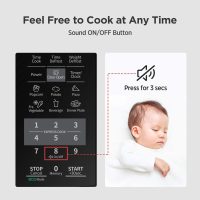 COMFEE EM720CPL-PMB Countertop Microwave Oven with Sound On/Off, ECO Mode and Easy One-Touch Buttons, 0.7 Cu Ft, Black - Image 3