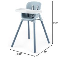 Chicco Zest 4-in-1 Folding High Chair, Feeding Chair, Toddler Chair and Youth Stool, Multi-Use Easy Clean High Chair | Capri/Blue - Image 10