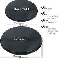 Reston Lloyd, Burner Covers For Electric Stovetop, Decorative Lightweight Tin Covers, Set of 4 (2-8 inch & 2-10 inch), Conceals Messy Drip Pans, Stainless Steel Color - Image 4