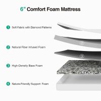 Novilla Twin Mattress 6 Inch, Twin Size Memory Foam Mattress for Kids with Breathable Comfort & High-Density Support Foam for Cool Touch & Enhanced Support Mattresses in a Box - Image 4