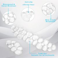 Gel Cloud Keyboard and Mouse Wrist Rest, Cute Wrist Support and Arm Support Keyboard Rest for Keyboard and Mouse Typing Pain Relief，Suitable for Office/Computer/Laptop/Gaming（White） - Image 3