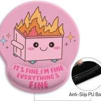 Funny Cute Mouse Pad with Wrist Rest, Dumpster on Fire Ergonomic Mouse Pads Wrist Support for Desk, Mousepad for Wireless Mouse Gaming Laptop Work Home Desk Accessories Office Supplies Decor - Image 5