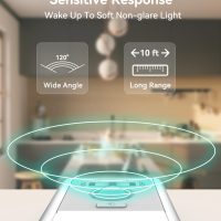 Under Cabinet Lighting, LED Motion Sensor Light Indoor, 2200mAh USB Rechargeable Closet Lights Battery Operated, Stick On Magnetic Wireless Dimmable Under Counter Lights for Kitchen(2 Pack) - Image 5