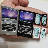 Dollhouse Decoration Accessories, 6 Pack 1/12 1/6 Dollhouse Miniature Scene Model Mini Laptop Tablet and Smart Phone Scene Model (Multicolored) - Image 4