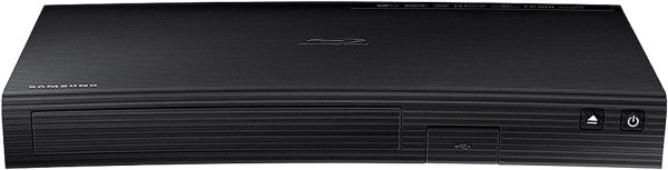 Samsung Blu-ray DVD Disc Player With 1080p Full HD Upconversion, Plays Blu-ray Discs, DVDs & CDs, Plus 6Ft High Speed HDMI Cable, Black Finish (Renewed)