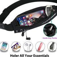 Slim Running Belt for Women Men,Runners Fanny Pack Phone Holder,Running Pouch Waist bag for Workout Jogging,Money Belt Running Gear Accessories - Image 2