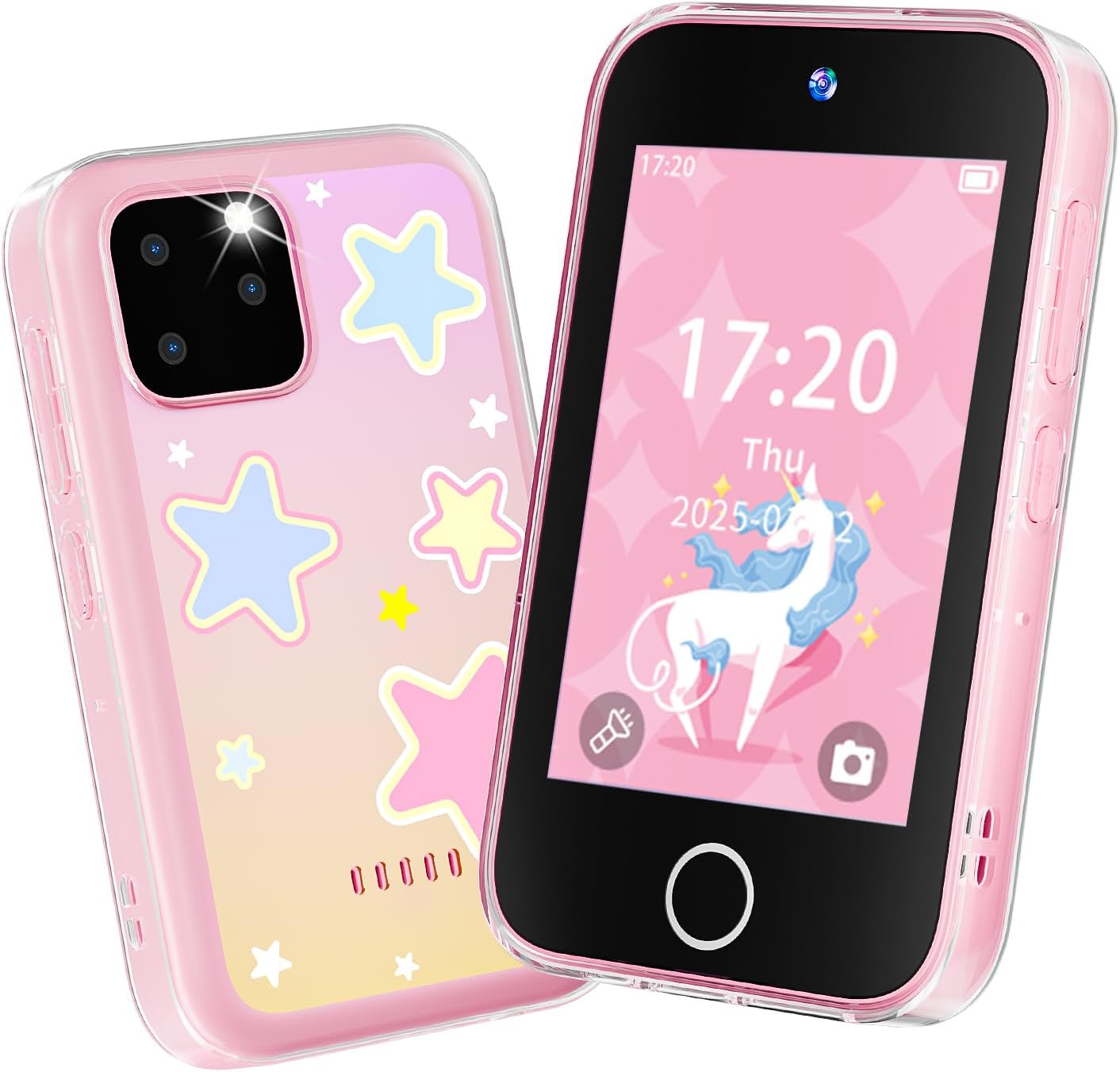 Kids Smart Phone for Girls, Upgraded 3.5” Touchscreen Phone for Kids Age 3-8, Christmas Birthday Gifts, Dual Camera Music Player Puzzle Games, Learning Toy for 3 4 5 6 7 8 Year Old Girls