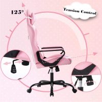 Gaming Chair Office Chair Desk Chair Ergonomic Executive Swivel Rolling Computer Chair with Lumbar Support, Pink - Image 5