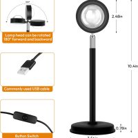 Sunset Lamp Projector,180 Degree Rotation Sun Projection Light Led Night Light Floor Lamp with USB Port,Sunset Lamps for Photography Party Bedroom Decor,Christmas Gifts for Women - Image 3
