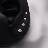 3Pcs 20G Hypoallergenic Nose Studs Set for Women Men, 316L Steel L Shaped/Corkscrew/Straight Designs Nostril Stud Nose Ring 1.5-3mm Cubic Zirconia - Image 6