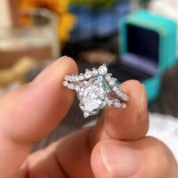 1 Pc Gorgeous Water Drop Crown Ring Fine Jewelry Party Gift For Women Ladies Jewelry - Image 5