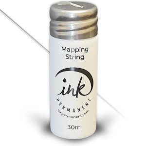 White Brow Mapping String [100 Ft Bottles - 30 m] Pre-Inked String for Permanent Makeup and Microblading Supplies, Brow Mapping Kit, Eyebrow Thread for Shaping (White)