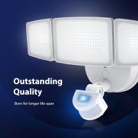 Onforu 65W LED Flood Light Motion Sensor Outdoor, 6500lm Security Light with Three Head, IP65 Waterproof Exterior Floodlight, 6500k Wall Light for Entryways Stairs Yard Garage - Image 6