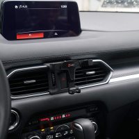BEERTE Phone Holder fit for Mazda CX-5 2017-2025 Adjustable Air Vent Car Dashboard Cell Phone Mount Carbon Fiber Pattern Gravity Phone Mount fit for Any inches Smartphone - Image 7