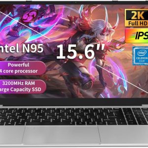 Gaming Laptop 15.6" FHD Display, Intel N95 Quad-Core up to 3.4GHz, 16GB RAM, 512GB SSD, RGB Keyboard, Fingerprint Reader, Windows 11 Pro – Powerful Laptop Computer for Work and Play