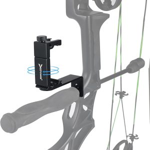 DEEPOWER Universal Compound Bow Phone Holder Aluminum Alloy Smartphone Mount for Archery Hunting - Instant Photo and Video Recorder