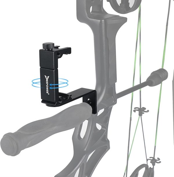 DEEPOWER Universal Compound Bow Phone Holder Aluminum Alloy Smartphone Mount for Archery Hunting - Instant Photo and Video Recorder