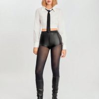 Women Elastic Waist Solid Color Elastic Waist Fashion Versatile Shorts - Image 5