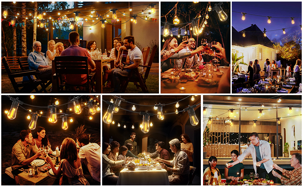 outdoor string light for party birthday gathering