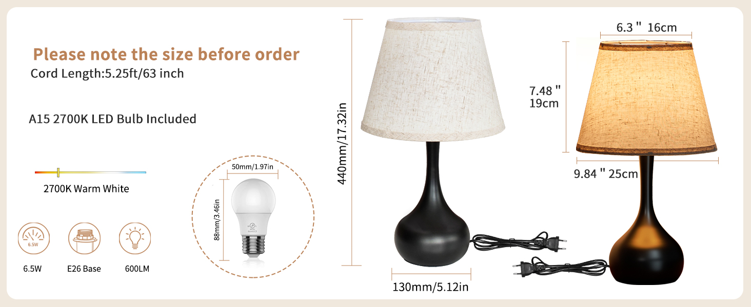bedside table lamp