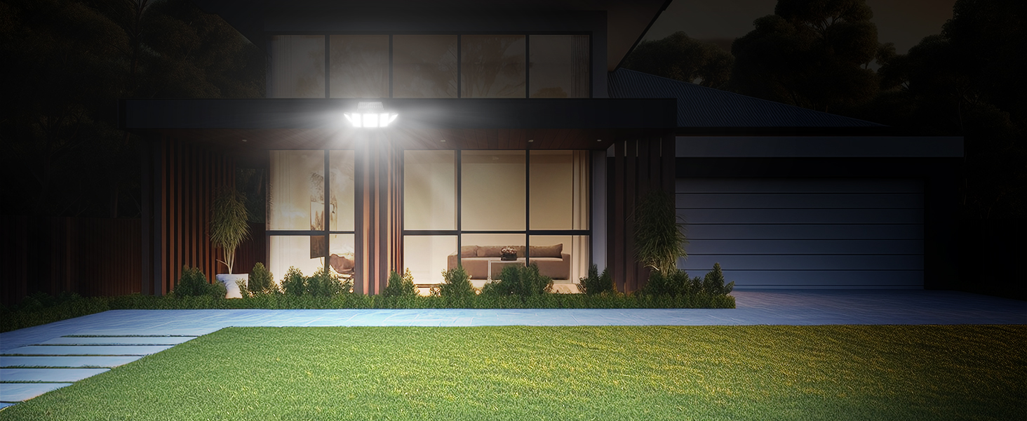 MDCMDCM Solar Flood Lights Outdoor Waterproof Motion Sensor