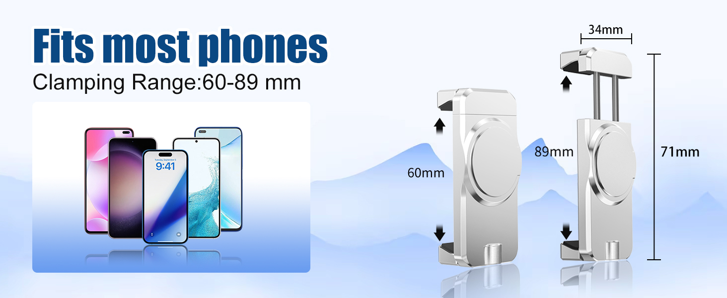 Magnetic Smartphone Mount for Phone, Range: 60-89mm