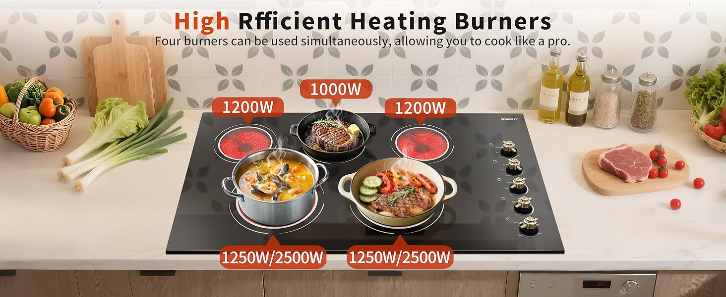36 inch electric cooktop