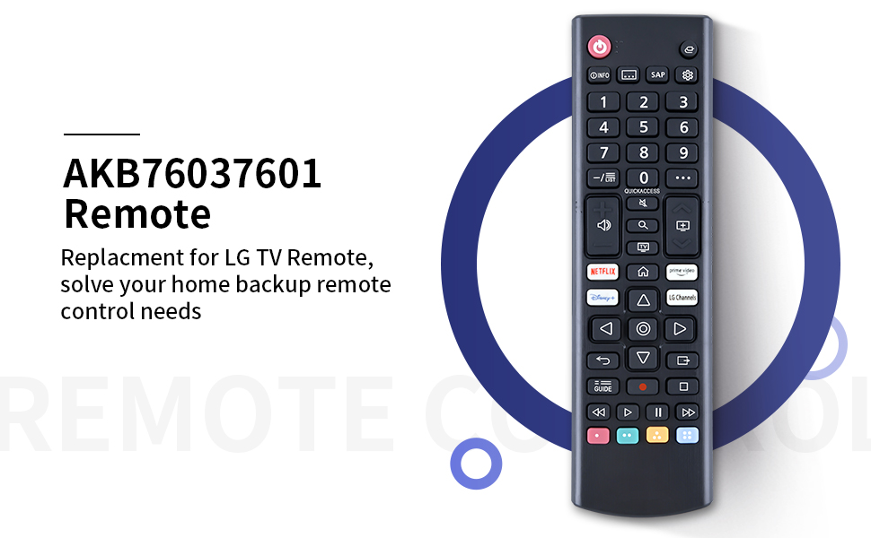 AKB76037601 Remote Control Replacement for LG Smart 2021 Model LED HD 4K UHD HDTV TV with Netflix