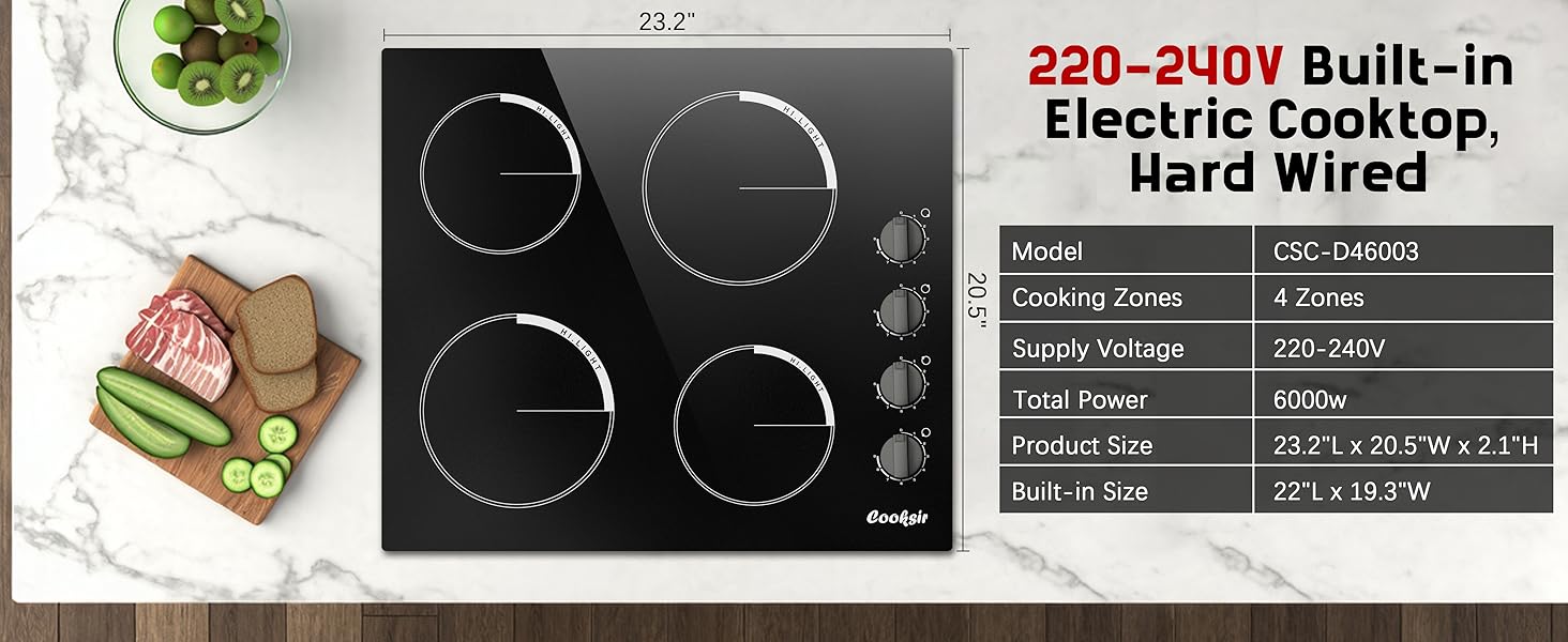 24 inch electric cooktop