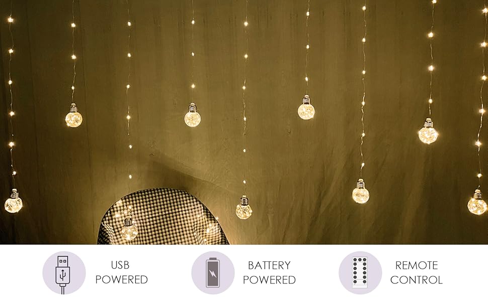 wishing ball curtain lights