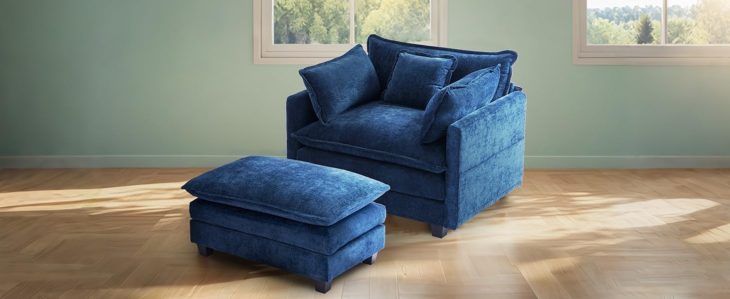 blue sofa chair