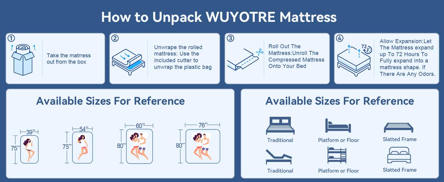 memory foam hybrid mattress in a box