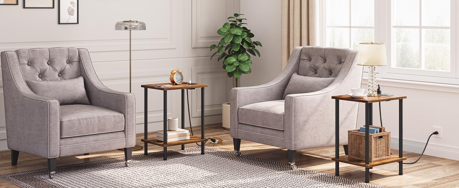 End Table with Charging Station