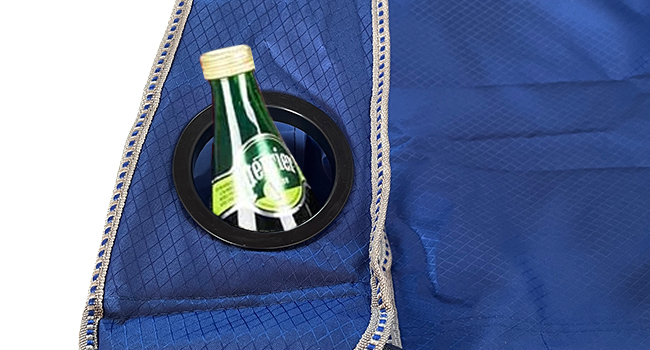 foldable mesh camping chair blue