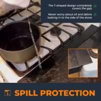 SEVCHY Silicone Stove Gap Covers (2 pack), Oven Gap Filler, Heat Resistant Stove Gap Filler, Seal Gap between Stovetop and Counter, Easy Clean (21 inch, Black) - Image 5