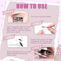 FADLASH 2 Pair Magnetic Eyelashes with Applicator Reusable Magnetic Lashes Wispy Lashes No Glue Needed False Eyelash Natural Look (A02) - Image 7