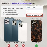 Tortoise Shell Phone Case for iPhone 15 Pro Max Retro Leopard Cheetah Print Chic Animal Pattern Cool Girls Amber Brown Soft TPU Protective Cover(for iPhone 15 Pro Max 6.7'') - Image 2